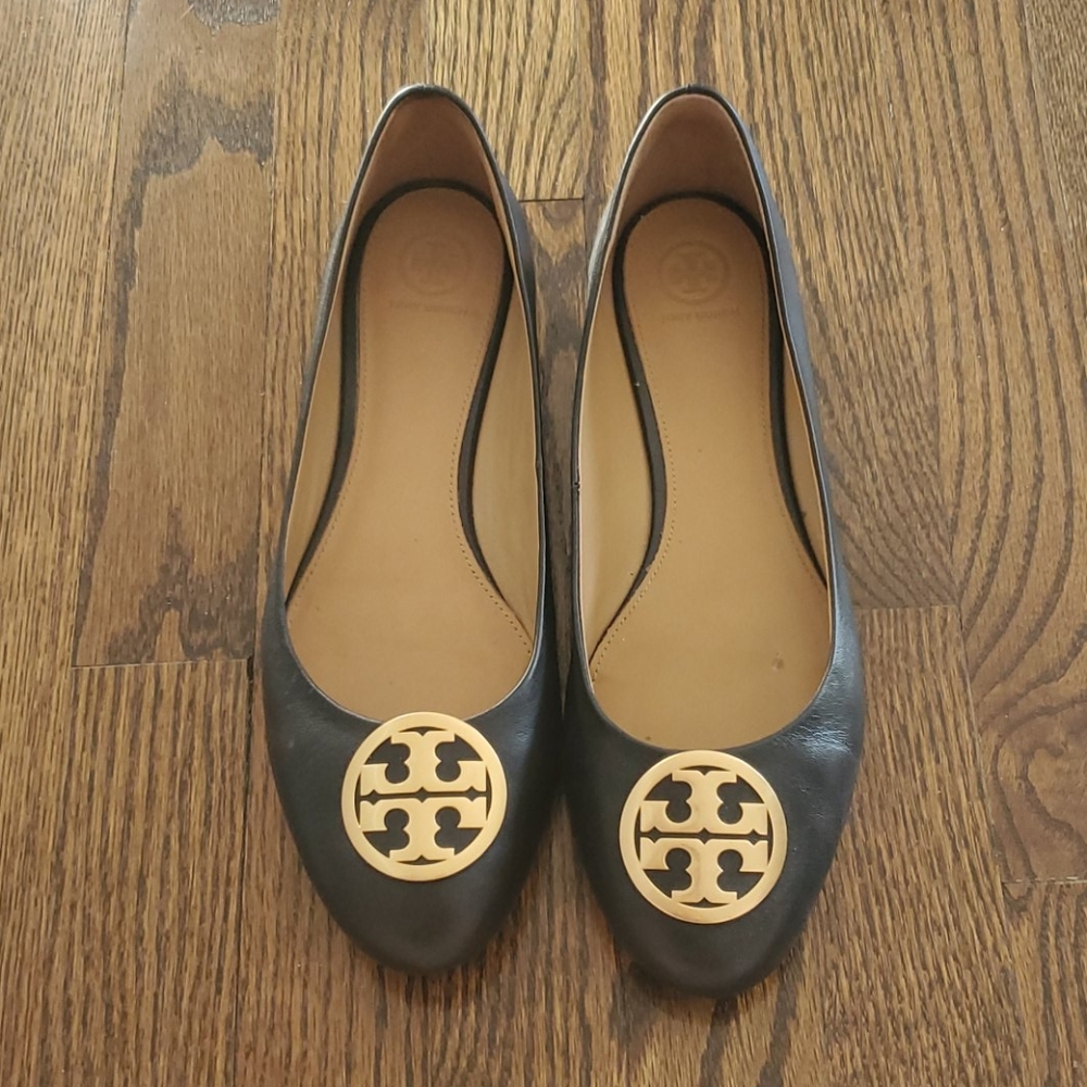 Tory Burch Black Flats